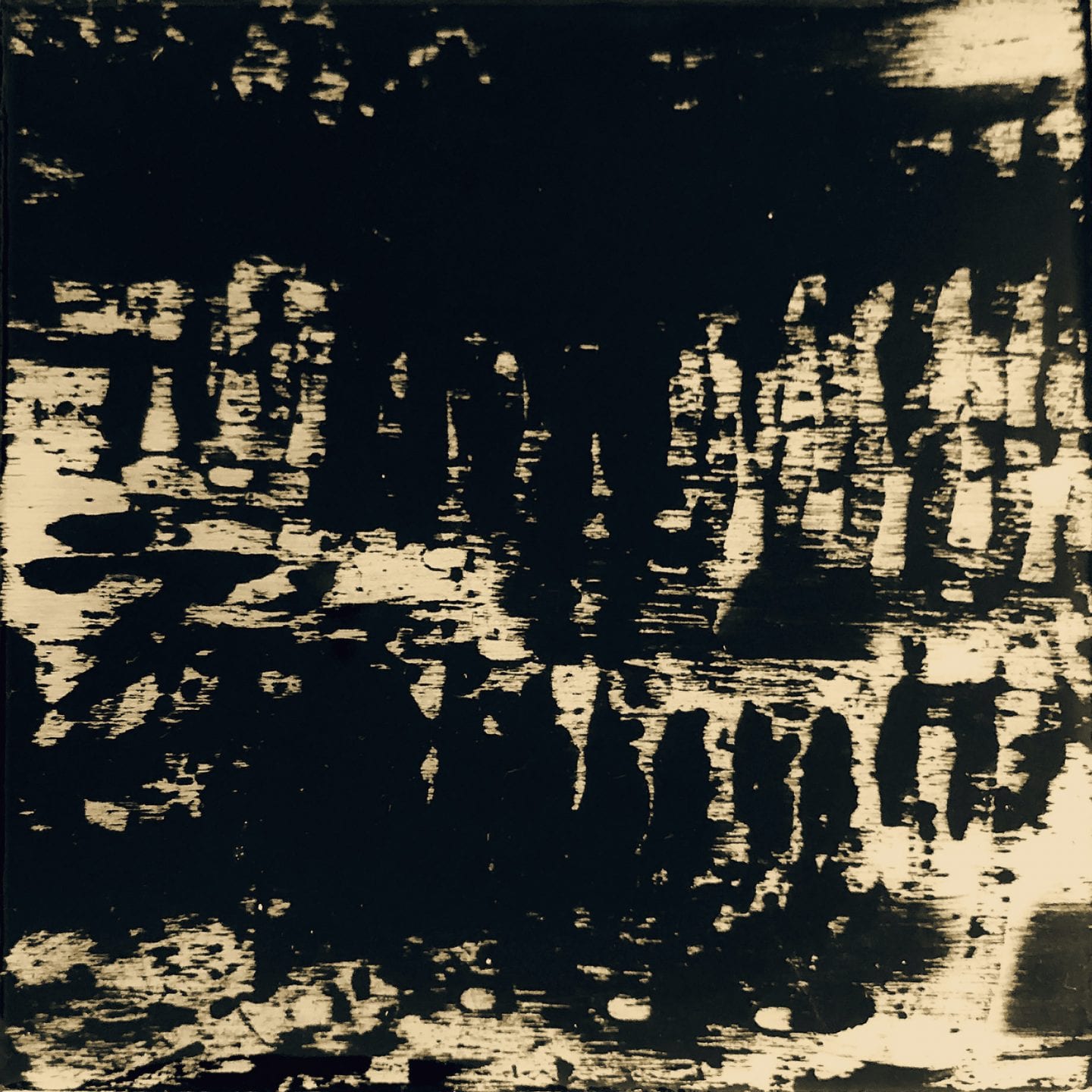 &#8220;Night Wood&#8221;, Acrylic and resin on panel by Cait Willis