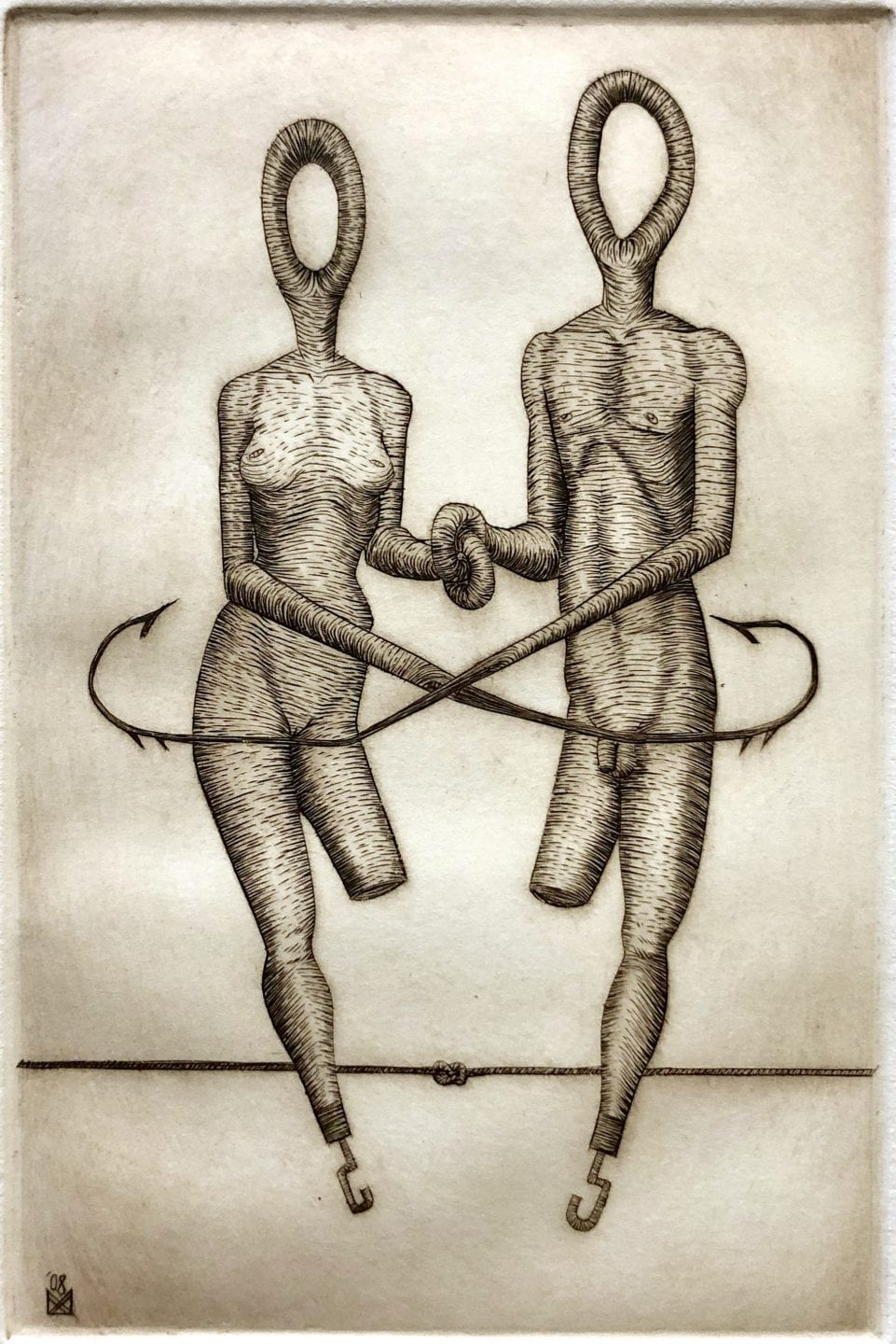 &#8220;Couple&#8221;, Etching by Daniel Carrillo