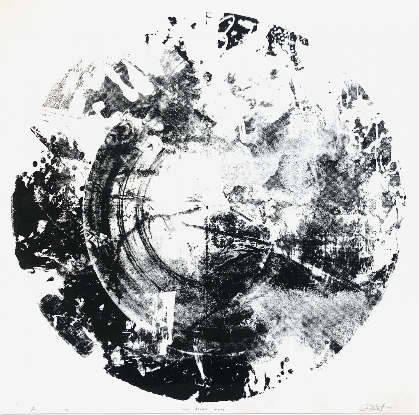 &#8220;One Sleeper Mass&#8221;, Serigraph on paper, 1/1 by db amorin