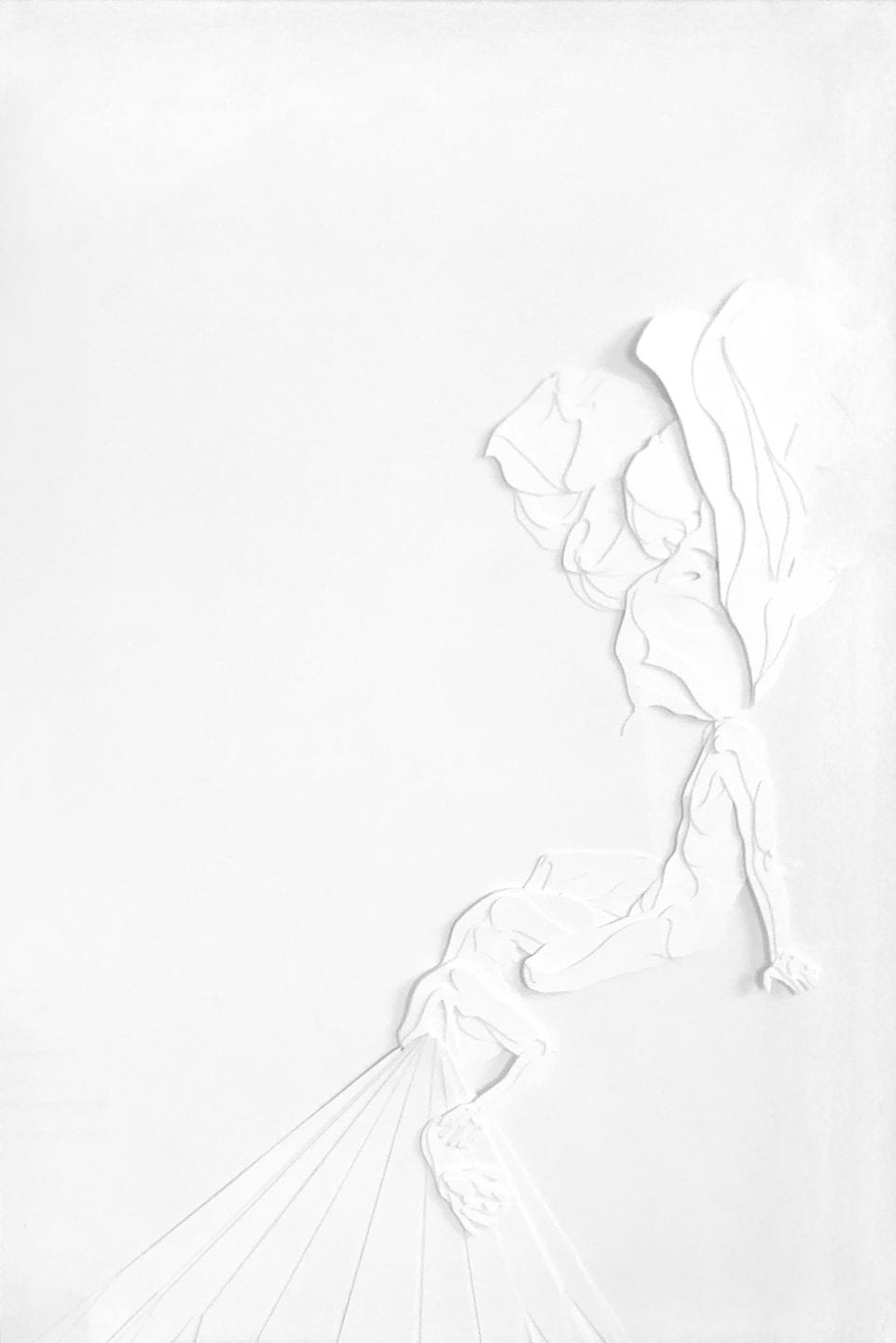 &#8220;They Were Opposites&#8221;, Cut paper, glue by Joey Bates