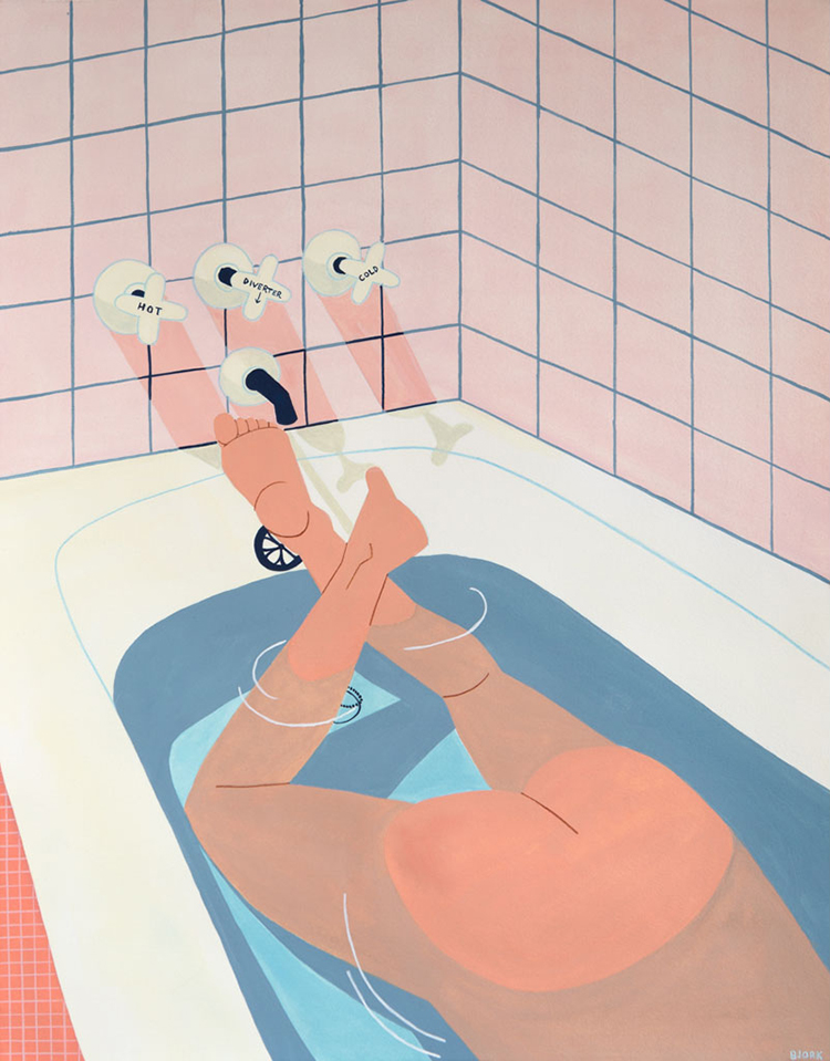 &#8220;Butt Island&#8221;, Gouache on paper by Kelly Bjork