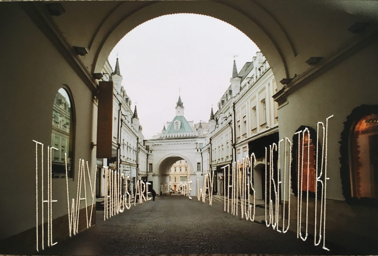 Untitled, Embroidered photo by Sarah Butler