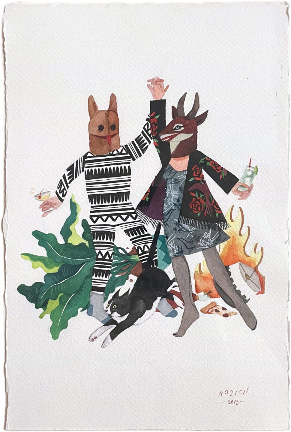 Untitled, Watercolor on paper by Stacey Rozich