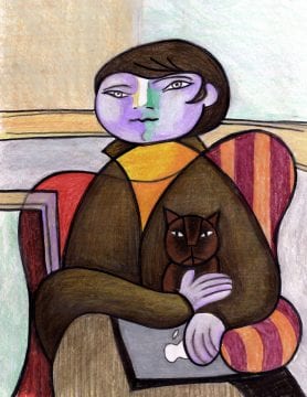 “Étude pour Shaun et Ra comme la Lecture de Picasso”