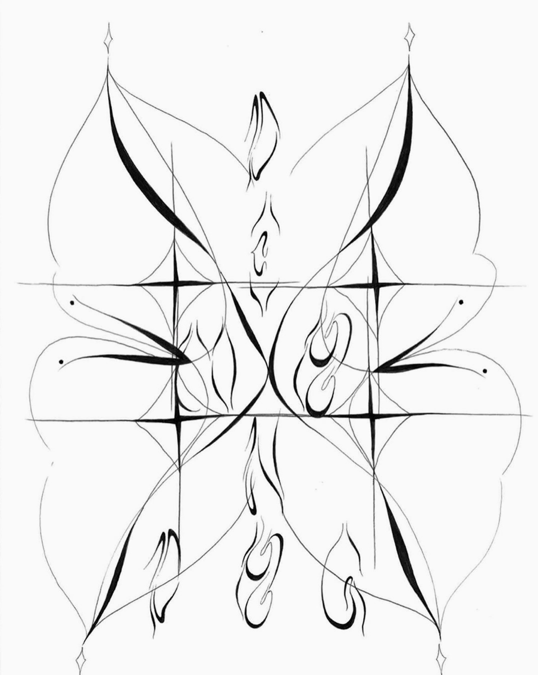 &#8220;Star series 18&#8221;, Ink on paper by Tyna Ontko