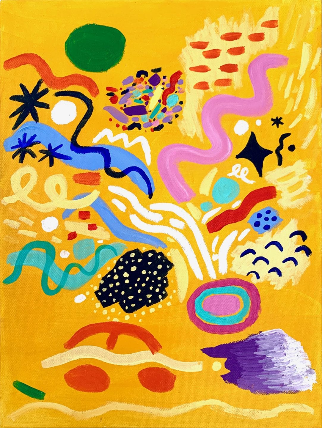 &#8220;Trust is like spaghetti&#8221;, Acrylic on canvas by Nikita Ares