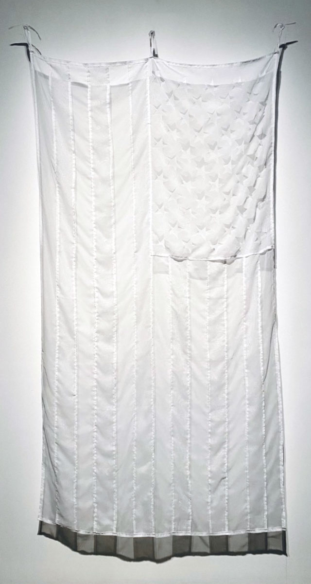 &#8220;Ghost Flag&#8221;, Hand-sewn voile fabric, edition of 10 by Emily Tanner-McLean