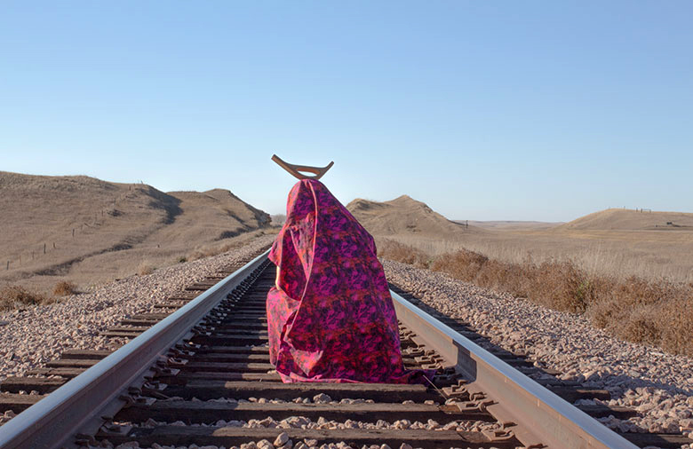 &#8220;On the Tracks of South Dakota (the ghost prays for us)&#8221;, Archival inkjet print by Kat Larson