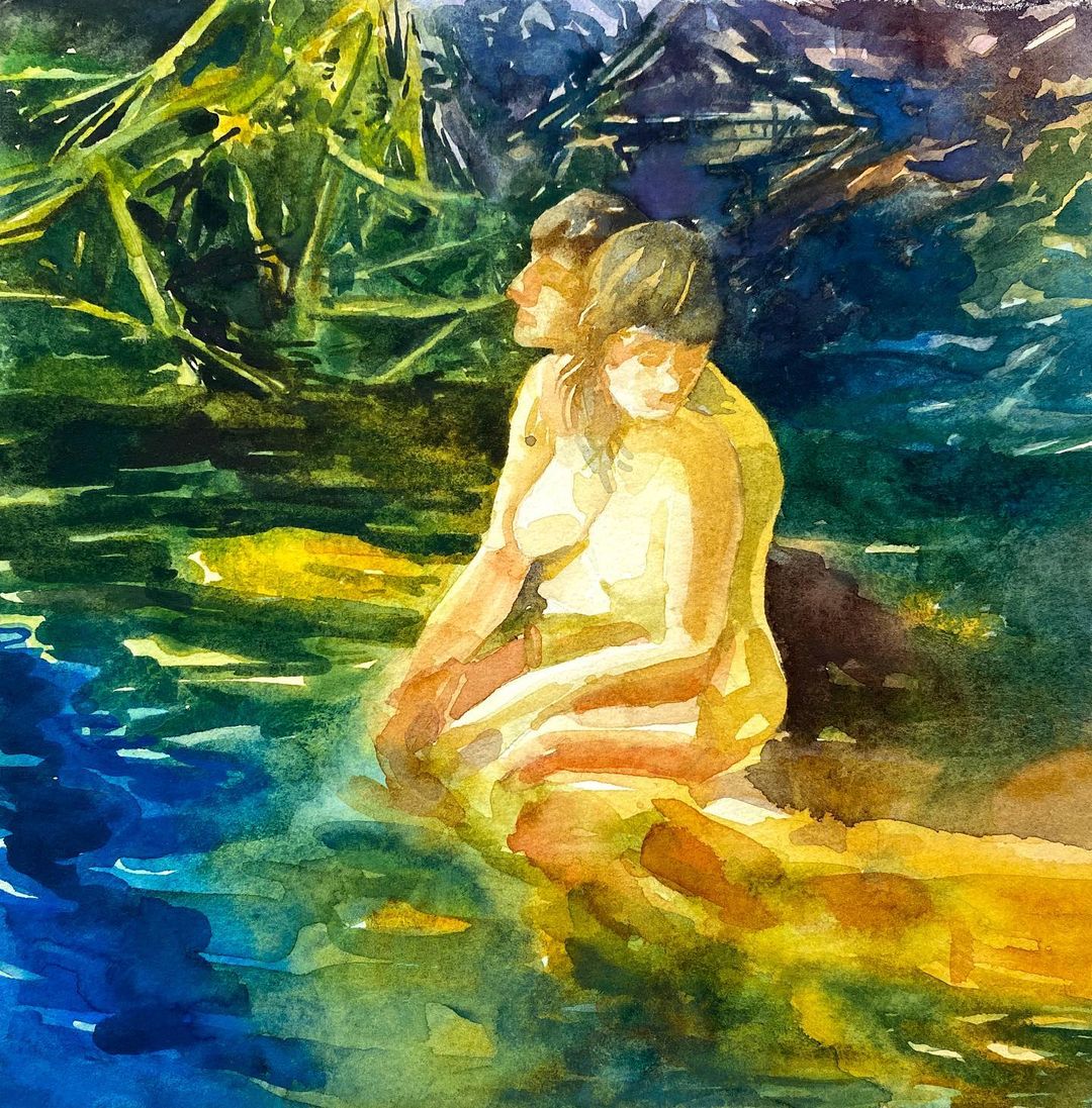 &#8220;Bather II&#8221;, Watercolor by Sofya Belinskaya