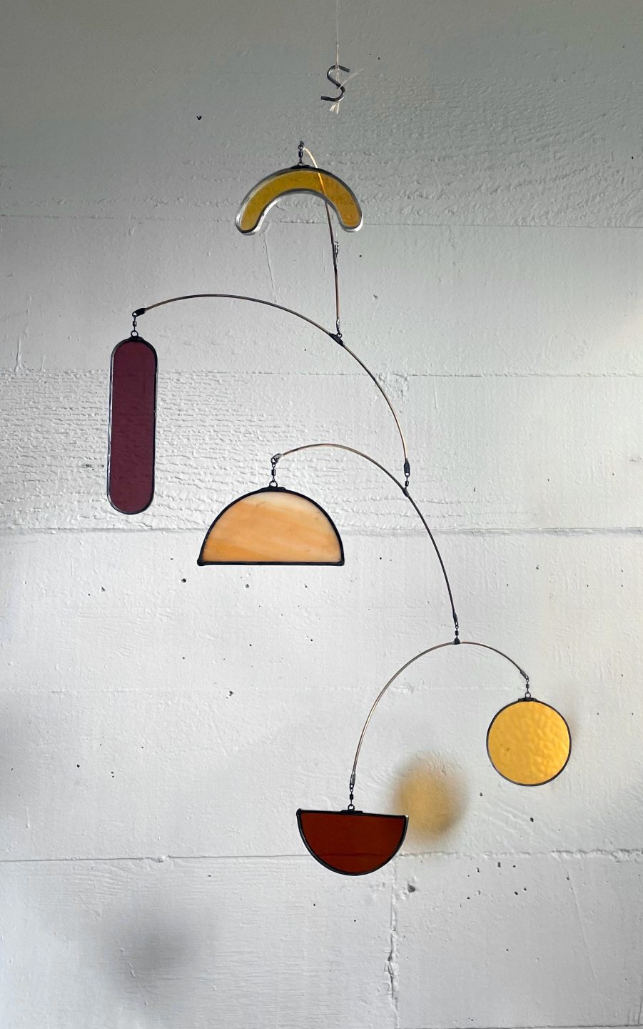 &#8220;No. 2 Sun&#8221;, Stained glass, brass by Danea Barilaro