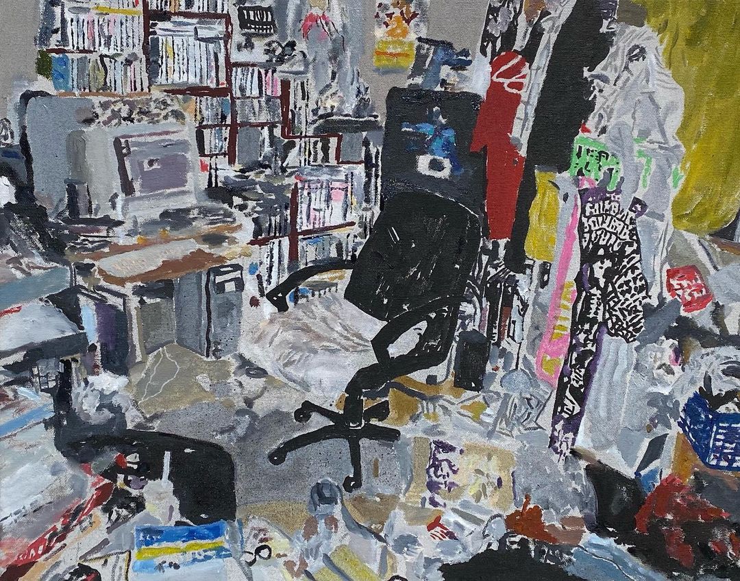 &#8220;SHITSTATION 1&#8221;, Acrylic on plywood by Graham Downing