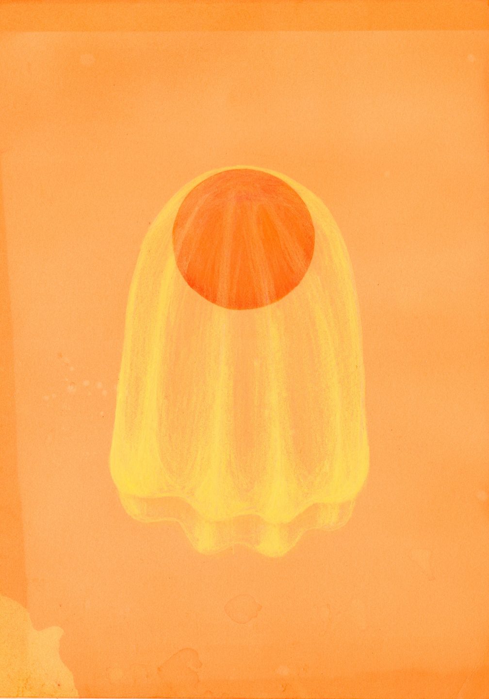 &#8220;Ring Around the Rosie&#8221;, Gouache on hand dyed paper by Colleen RJC Bratton