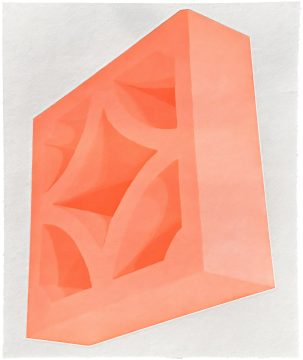 “Orange Fluorescent Breeze Block”