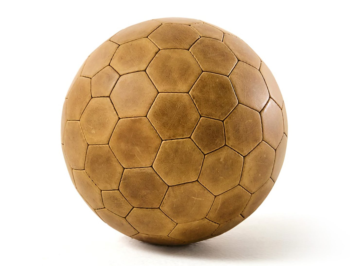 &#8220;The Original 92 × 1&#8221;, Leather, 92 panel soccer ball (edition 114/1000) by Jon-Paul Wheatley