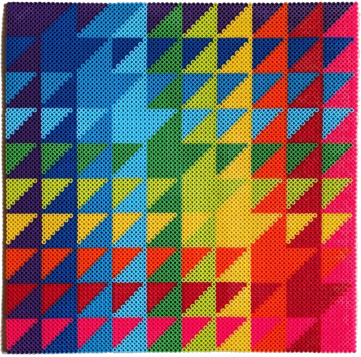 &#8220;Arrows&#8221;, Fuse perler beads (6400) by Valerie Calano