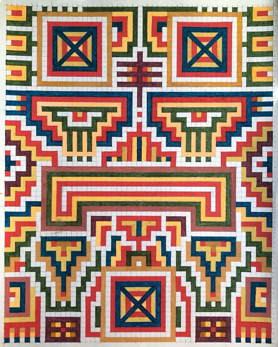 “Drama”, Ink on Found Paper by Matthew Craven